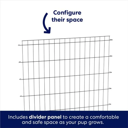 Frisco Heavy Duty All-in-1 Multi-Stage 3 Door Collapsible Wire Dog Crate -Dog Supplies 247915 PT4. AC SS1800 V1614180683