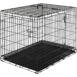 Frisco Heavy Duty All-in-1 Multi-Stage 3 Door Collapsible Wire Dog Crate -Dog Supplies 247915 PT7. AC SS1800 V1611872185