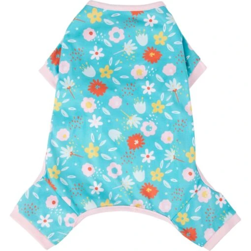 Frisco Teal Floral Dog & Cat Jersey PJs -Dog Supplies 249132 MAIN. AC SS1800 V1637716621