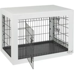 Frisco Double Door Furniture Style Dog Crate, White -Dog Supplies 253029 PT5. AC SS1800 V1617037661