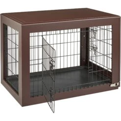 Frisco Double Door Furniture Style Dog Crate, Brown -Dog Supplies 253033 PT5. AC SS1800 V1617037698