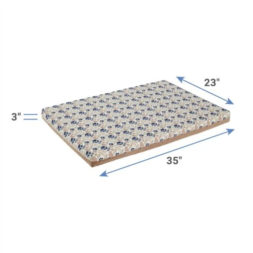 Frisco Micro Terry & Novelty Print Reversible Orthopedic Dog Crate Mat -Dog Supplies 255345 PT1. AC SS1800 V1616765449