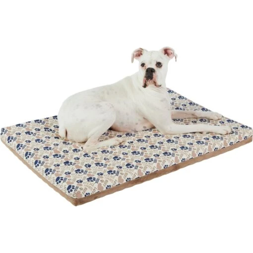 Frisco Micro Terry & Novelty Print Reversible Orthopedic Dog Crate Mat -Dog Supplies 255345 PT2. AC SS1800 V1616087643