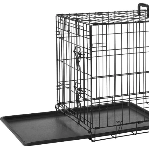 Frisco Fold & Carry Single Door Collapsible Wire Dog Crate & Frisco Quilted Dog Crate Mat -Dog Supplies 255493 PT1. AC SS1800 V1603545124