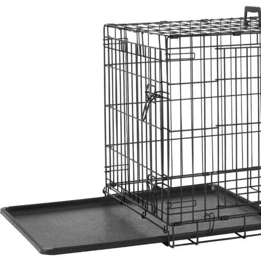 Frisco Heavy Duty Fold & Carry Double Door Collapsible Wire Dog Crate & Frisco Micro Terry Dog Crate Mat -Dog Supplies 255531 PT1. AC SS1800 V1604149296