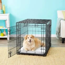 Frisco Heavy Duty Fold & Carry Double Door Collapsible Wire Dog Crate & Frisco Wire Dog & Small Pet Exercise Pen With Step-Through Door -Dog Supplies 255537 PT2. AC SS1800 V1603646531