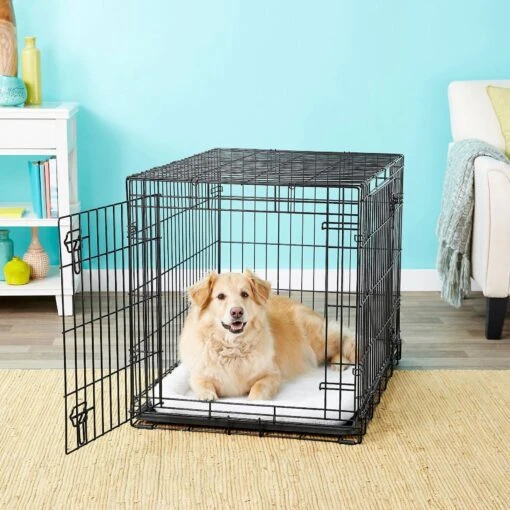 Frisco Heavy Duty Fold & Carry Double Door Collapsible Wire Dog Crate & Frisco Wire Dog & Small Pet Exercise Pen With Step-Through Door -Dog Supplies 255537 PT2. AC SS1800 V1603646531