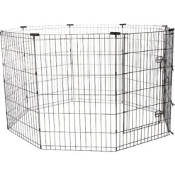 Frisco Heavy Duty Fold & Carry Double Door Collapsible Wire Dog Crate & Frisco Wire Dog & Small Pet Exercise Pen With Step-Through Door -Dog Supplies 255537 PT3. AC SS1800 V1603646527