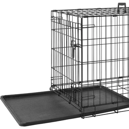 Frisco Heavy Duty Fold & Carry Single Door Collapsible Wire Dog Crate & Frisco Quilted Dog Crate Mat -Dog Supplies 255551 PT1. AC SS1800 V1604096512