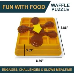 OurPets Waffle Squeaky Treat Dispensing Puzzle Dog & Cat Toy -Dog Supplies 258949 PT2. AC SS1800 V1637362944