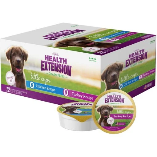 Health Extension Little Cups Chicken & Turkey Recipe Variety Pack Grain-Free Wet Puppy Food -Dog Supplies 259011 MAIN. AC SS1800 V1607107328