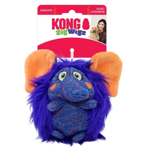 KONG ZigWigz Elephant Squeaky Plush Dog Toy, Medium -Dog Supplies 263007 PT3. AC SS1800 V1611091278