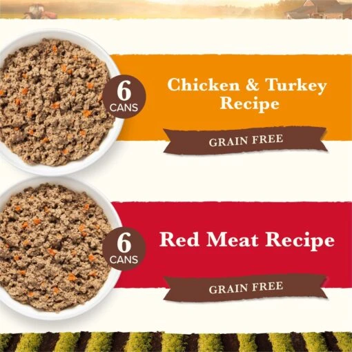 Whole Earth Farms Chicken & Turkey & Red Meat Recipes Grain-Free Variety Pack Wet Dog Food, 12.7-oz Can, Case Of 12 -Dog Supplies 263149 PT1. AC SS1800 V1683813152