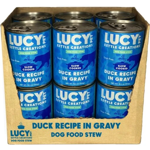 Lucy Pet Products Kettle Creations Duck Recipe In Gravy Wet Dog Food, 12.5-oz Can, Case Of 12 -Dog Supplies 263492 PT1. AC SS1800 V1607472136