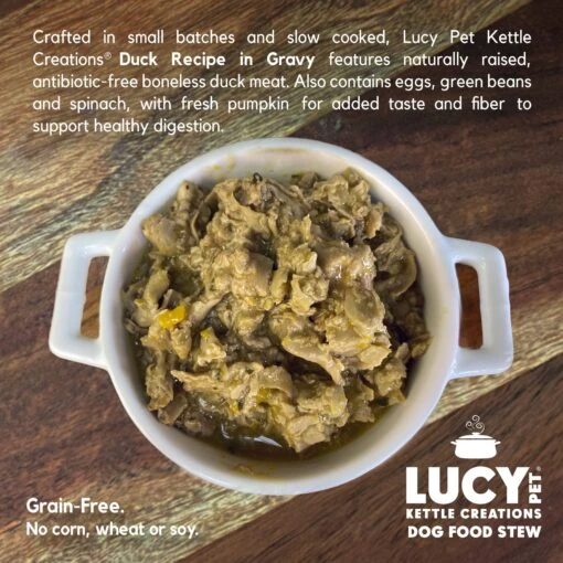 Lucy Pet Products Kettle Creations Duck Recipe In Gravy Wet Dog Food, 12.5-oz Can, Case Of 12 -Dog Supplies 263492 PT3. AC SS1800 V1607439780