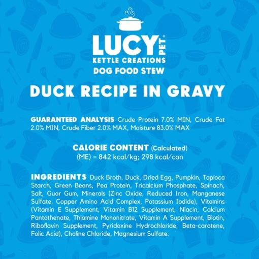 Lucy Pet Products Kettle Creations Duck Recipe In Gravy Wet Dog Food, 12.5-oz Can, Case Of 12 -Dog Supplies 263492 PT4. AC SS1800 V1607438927