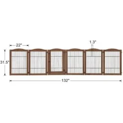 Unipaws 6 Panel Wire Dog Playpen Freestanding Pet Gate -Dog Supplies 264630 PT3. AC SS1800 V1659995820