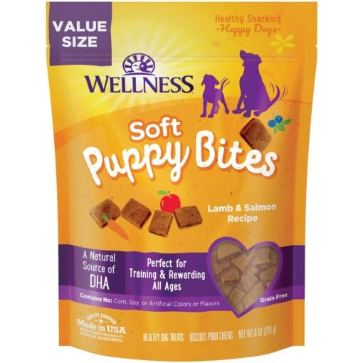 Wellness Soft Puppy Bites Lamb & Salmon Recipe Grain-Free Natural Dog Treats -Dog Supplies 264908 MAIN. AC SS1800 V1608661994