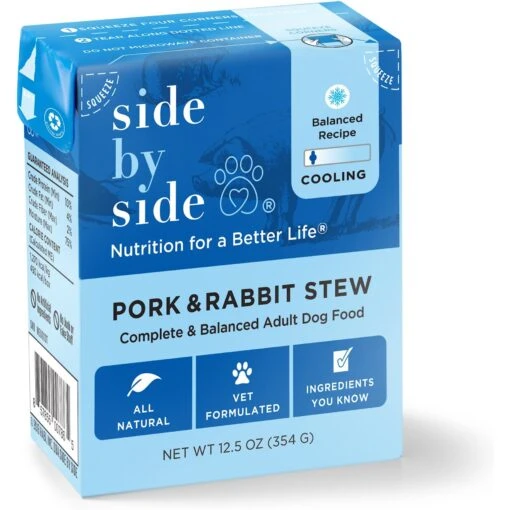 Side By Side Cooling Complete & Balanced Pork & Rabbit Stew Wet Dog Food, 12.5-oz Box -Dog Supplies 264980 MAIN. AC SS1800 V1611091502