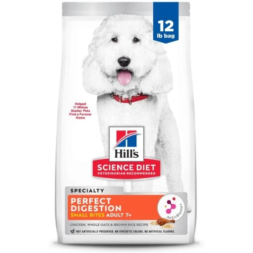 Hill's Science Diet Adult 7+ Perfect Digestion Small Bites Chicken Dry Dog Food, 12-lb Bag -Dog Supplies 266838 MAIN. AC SS1800 V1660574181