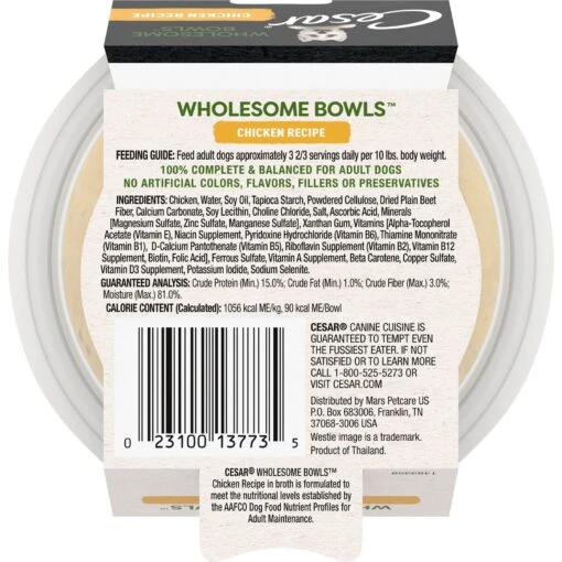 Cesar Wholesome Bowls Chicken Recipe Small Breed Adult Wet Dog Food -Dog Supplies 269187 PT1. AC SS1800 V1695648879