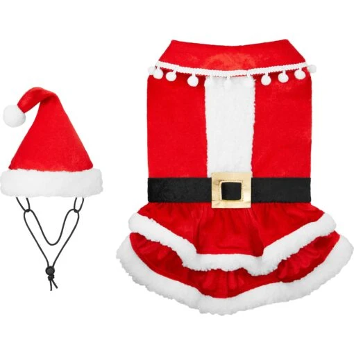 Frisco Mrs. Claus Dog & Cat Costume -Dog Supplies 276150 PT4. AC SS1800 V1631573670