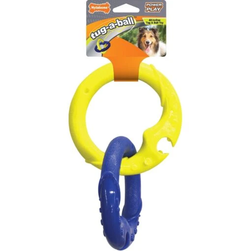 Nylabone Power Play Tug-a-Ball 2-in-1 Ball & Tug Dog Toy -Dog Supplies 278156 MAIN. AC SS1800 V1614783382