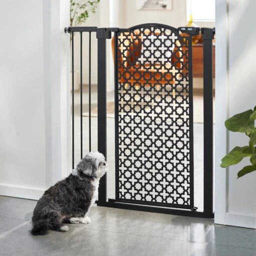 Frisco Metal Pattern Extra Tall Auto-close Dog Gate -Dog Supplies 280288 MAIN. AC SS1800 V1627400491