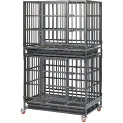 Frisco Ultimate Foldable & Stackable Heavy Duty Steel Metal Single Door Dog Crate -Dog Supplies 280395 PT4. AC SS1800 V1632851515