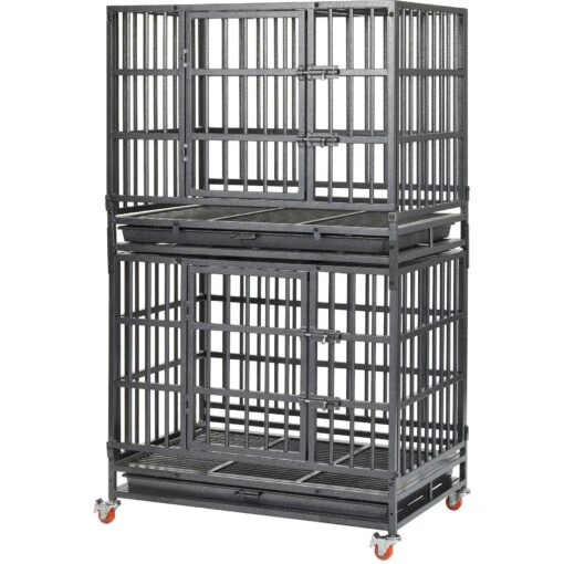 Frisco Ultimate Foldable & Stackable Heavy Duty Steel Metal Single Door Dog Crate -Dog Supplies 280395 PT4. AC SS1800 V1632851515