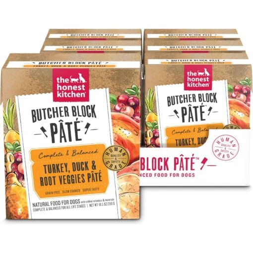 'The Honest Kitchen Butcher Block Pate Turkey, Duck & Root Veggies Wet Dog Food, 10.5-oz Bag, Case Of 6 -Dog Supplies 282402 MAIN. AC SS1800 V1657656511