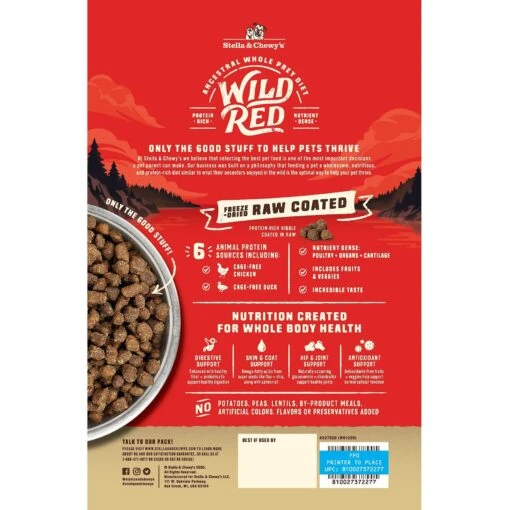 Stella & Chewy's Wild Red Raw Coated Kibble Wholesome Grains Prairie Recipe Dry Dog Food -Dog Supplies 291628 PT1. AC SS1800 V1619838732