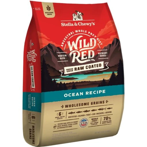 Stella & Chewy's Wild Red Raw Coated Kibble Wholesome Grains Ocean Recipe Dry Dog Food -Dog Supplies 291635 MAIN. AC SS1800 V1619845943