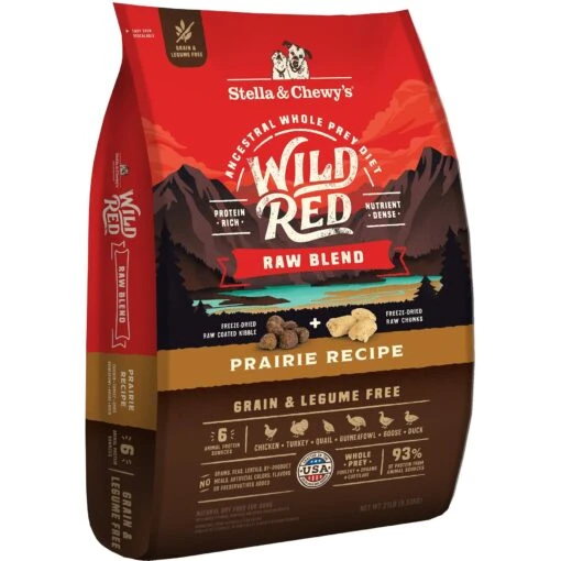 Stella & Chewy's Wild Red Raw Blend Kibble Grain-Free Prairie Recipe Dry Dog Food -Dog Supplies 291638 MAIN. AC SS1800 V1619855530