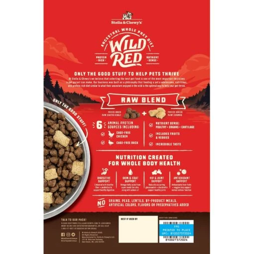 Stella & Chewy's Wild Red Raw Blend Kibble Grain-Free Prairie Recipe Dry Dog Food -Dog Supplies 291638 PT1. AC SS1800 V1619836962