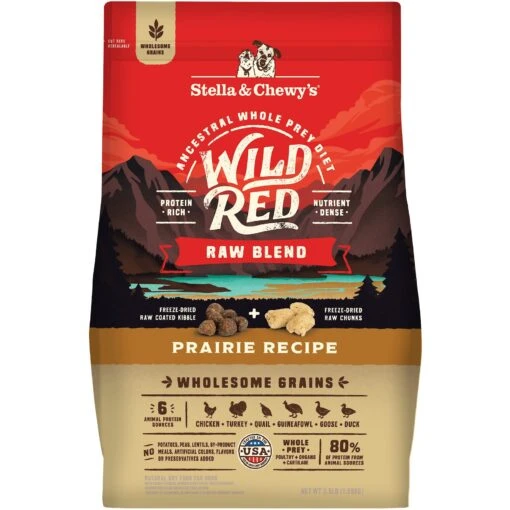 Stella & Chewy's Wild Red Raw Blend Kibble Wholesome Grains Prairie Recipe Dry Dog Food -Dog Supplies 291643 MAIN. AC SS1800 V1619849246