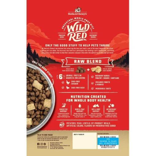 Stella & Chewy's Wild Red Raw Blend Kibble Wholesome Grains Prairie Recipe Dry Dog Food -Dog Supplies 291643 PT1. AC SS1800 V1619843884