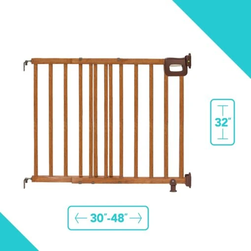 Summer Deluxe Stairway Simple To Secure Wood Dog Gate -Dog Supplies 292173 PT1. AC SS1800 V1621030989