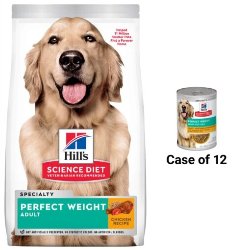 Hill's Science Diet Adult Perfect Weight Chicken Recipe Dry Dog Food & Hill's Science Diet Adult Perfect Weight Hearty Vegetable & Chicken Stew Canned Dog Food -Dog Supplies 293188 MAIN. AC SS1800 V1693256244