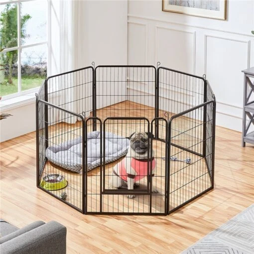 Yaheetech 8-Panel Wire Dog & Cat Exercise Playpen, 26-in W X 32-in H -Dog Supplies 295096 MAIN. AC SS1800 V1692216692