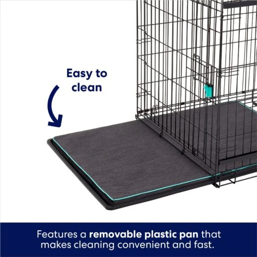 Frisco Heavy Duty Enhanced Lock Sliding Double Door Fold & Carry Wire Dog Crate & Mat Kit -Dog Supplies 297461 PT4. AC SS1800 V1633115628