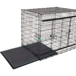 Frisco Heavy Duty Enhanced Lock Sliding Double Door Fold & Carry Wire Dog Crate & Mat Kit, 54 Inch -Dog Supplies 297463 PT4. AC SS1800 V1633115460