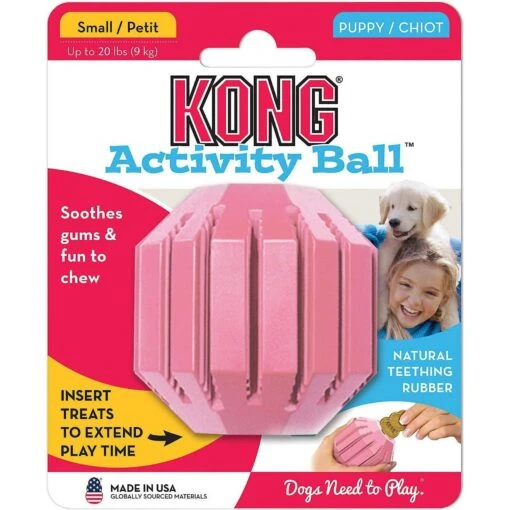 KONG Puppy Activity Ball Dog Toy, Color Varies & KONG Stuff'N Puppy Ziggies Dog Treats -Dog Supplies 298188 PT1. AC SS1800 V1621301855