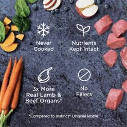 Instinct Bites Lamb Recipe Grain-Free Grass-Fed Raw Frozen Dog Food -Dog Supplies 301673 PT3. AC SS1800 V1668200068