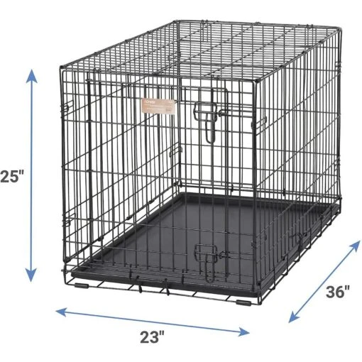 MidWest ICrate Fold & Carry Single Door Collapsible Wire Dog Crate & MidWest Quiet Time Ombre Swirl Dog Crate Mat -Dog Supplies 302930 PT2. AC SS1800 V1623058341