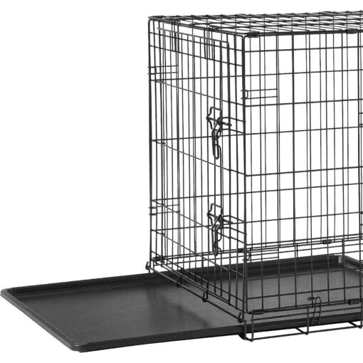 Frisco Fold & Carry Double Door Collapsible Wire Dog Crate & Mat Kit & Frisco Stainless Steel Bowl -Dog Supplies 303428 PT1. AC SS1800 V1623067646