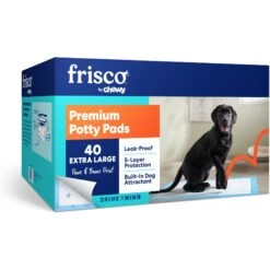 Frisco Fold & Carry Single Door Collapsible Wire Dog Crate & Frisco Premium Extra Large Printed Dog Training & Potty Pads -Dog Supplies 303438 PT5. AC SS1800 V1681229070