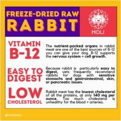 HOLI Rabbit Protein Pack Grain-Free Freeze-Dried Dog Food Topper -Dog Supplies 308505 PT5. AC SS1800 V1693947906