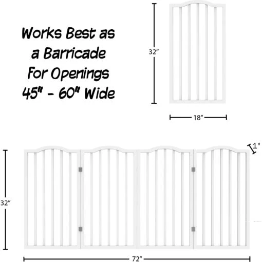 Pet Adobe 4-Panel Freestanding Dog & Cat Gate -Dog Supplies 314947 PT1. AC SS1800 V1626399157