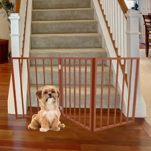 Pet Adobe 3-Panel Freestanding Folding Dog & Cat Gate -Dog Supplies 314950 MAIN. AC SS1800 V1626357364